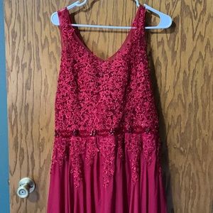 Red bridesmaid dress